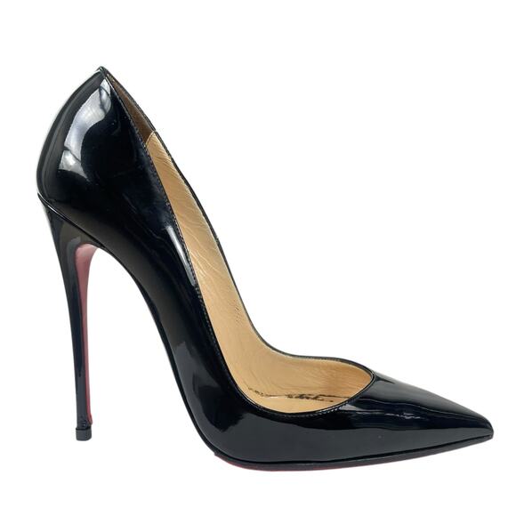Christian Louboutin So Kate 120 Patent Leather Pumps Black Size 37 - Picture 3 of 12